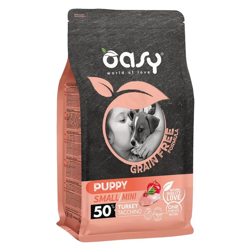 Oasy Dog GF Puppy Small&Mini Turkey 2,5kg