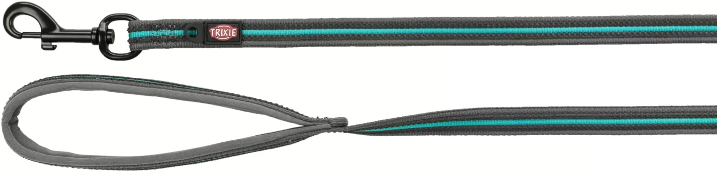 Trixie Póráz Fusion Kiképző, Gumis, M–XL: 15 m/17 mm, Grafit/Óceán
