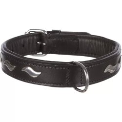 Trixie Nyakörv Active bőr designnal S-M 34-40cm/22mm fekete