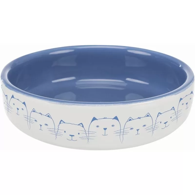 Trixie Tál kerámia cica mintás 0,3l/15cm kék/fehér