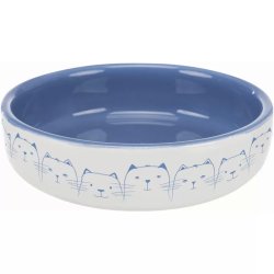 Trixie Tál kerámia cica mintás 0,3l/15cm kék/fehér