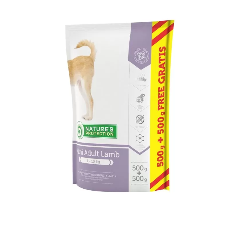 Natures Protection Dog Mini Adult Lamb 500+500g