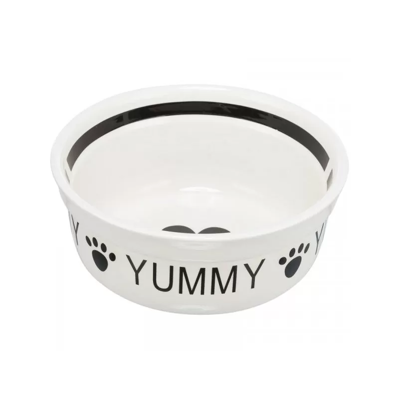 Trixie Tál Kerámia Mancs Mintás, 0.25 l/o 13 cm, Fekete/Fehér