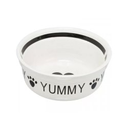 Trixie Tál Kerámia Mancs Mintás, 0.25 l/o 13 cm, Fekete/Fehér