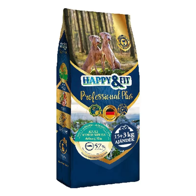 Happy&Fit Professional Plus Adult Mini Sensitive Salmon&Rice 15+3kg