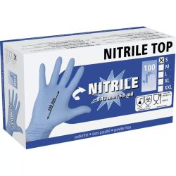 KERBL Kesztyű Eh Nitrile Púdermentes 240 Mm 5,5mil S   100 Db Kék