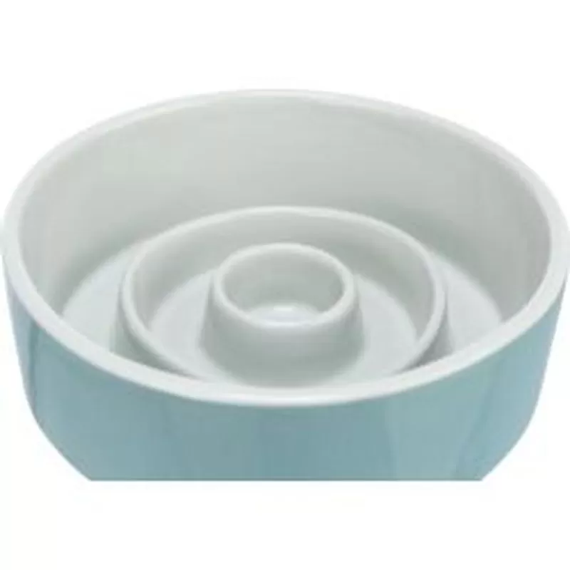 Trixie Tál Kerámia Evéslassító 0. 9 l/o 17 cm, Szürke/Kék