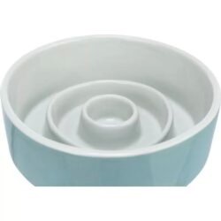 Trixie Tál Kerámia Evéslassító 0. 9 l/o 17 cm, Szürke/Kék