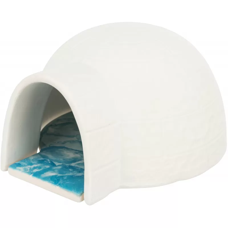 Trixie Igloo Kerámi Hűtőlemezzel Rágcsálóknak 13 × 9 × 15 cm, Fehér