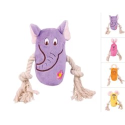 Trixie Játék Plüss Állatok kötéllel 13cm
