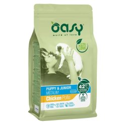 Oasy Dog Lifestage Puppy&Junior Medium 12kg