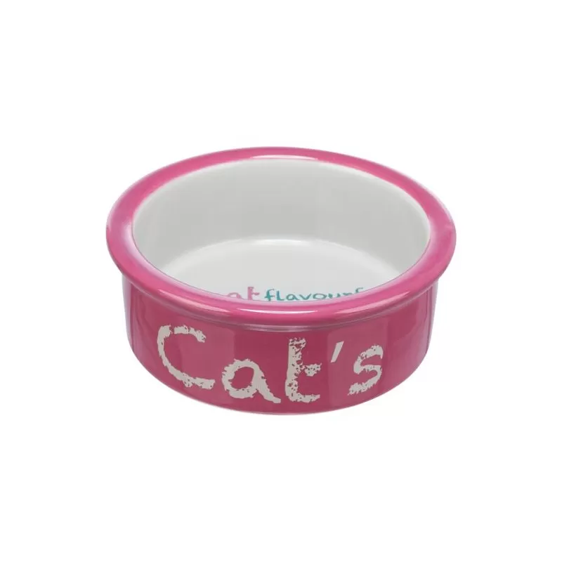 Trixie Tál Kerámia Macskának, 0.3 l/o 12 cm,  Magenta/Világosszürke
