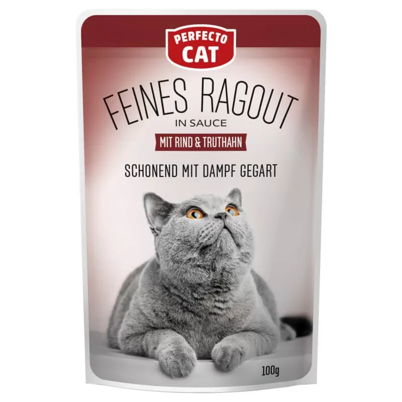 Perfecto Cat Alutasak Ragout marhával és pulykával 100g