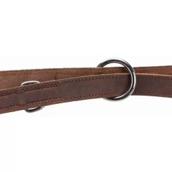 Trixie Rustic póráz bőr széles XS–S 2m/12mm sötétbarna