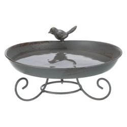 Trixie Kültéri Madárfürdető Álló Fém 180ml/22cm Szürke