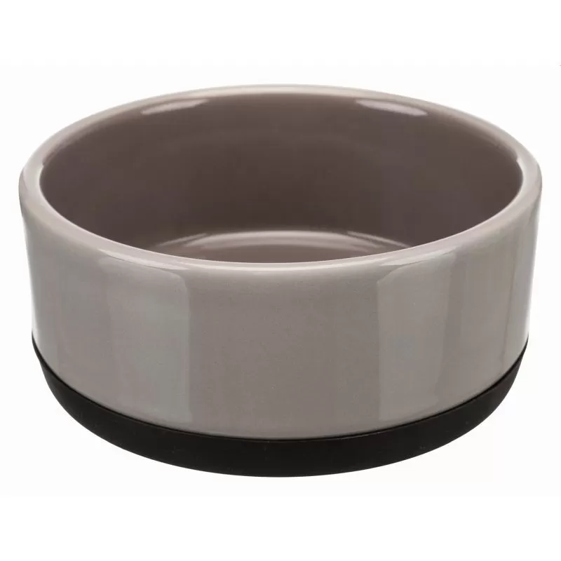 Trixie kerámia tál gumitalppal 0,4l/12cm szürke