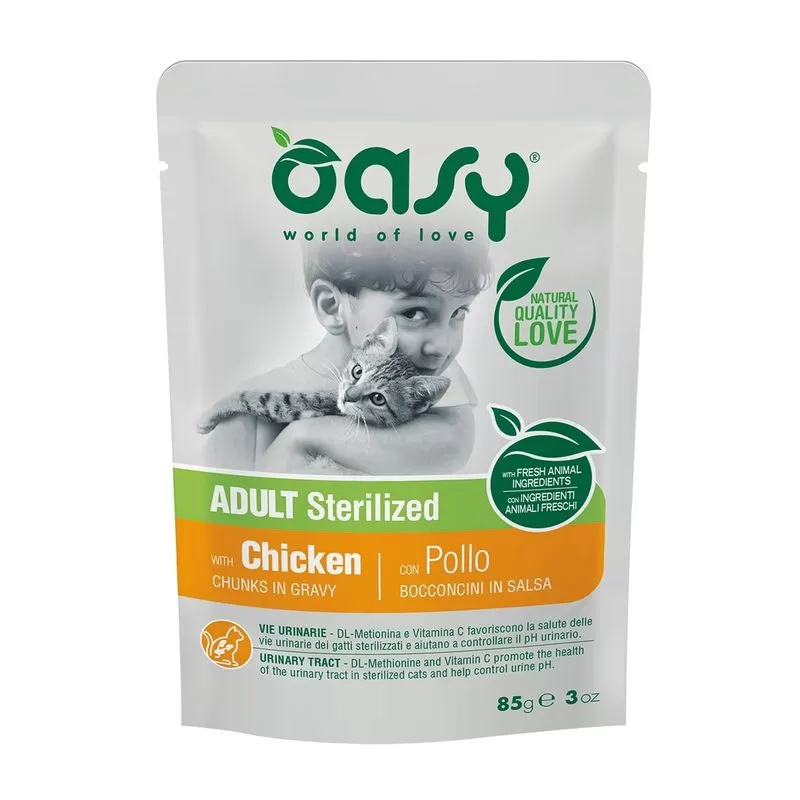 Oasy Cat Alutasakos Chunks in Gravy Adult Sterilized Chicken 85g
