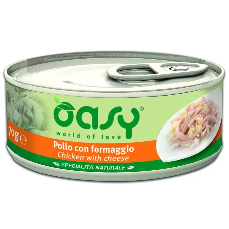 Oasy Cat Konzerv Natural Chicken&Cheese 70g