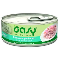 Oasy Cat Konzerv Natural Tuna&Shrimp 70g