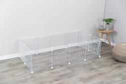 Trixie Beltéri Szobakennel Nyúlnak, Fém/Műanyag 140 × 35 × 70 cm, Fehér