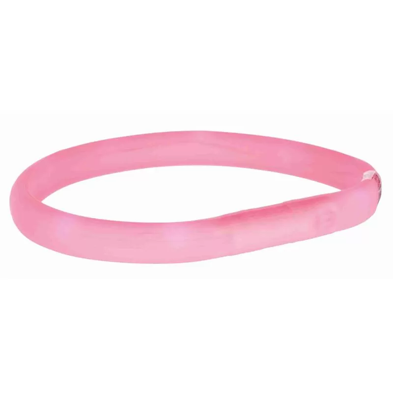 Trixie Nyakörv Világító,Usb-s  L–XL 70cm/18 mm Pink