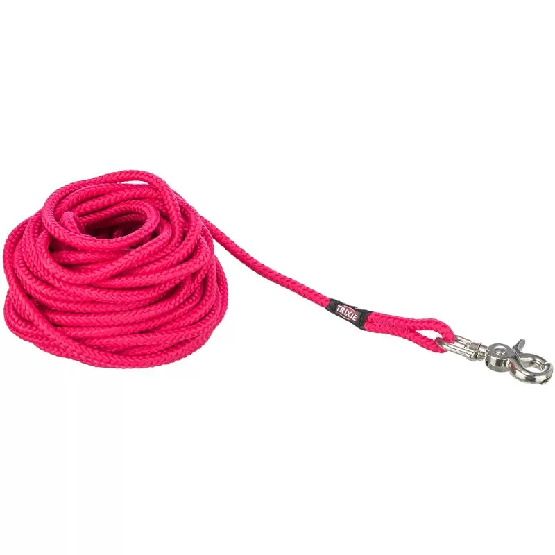 Trixie Póráz Nyomkövető Kerek Kioldóhurokkal S-L 5m/6mm Fukszia