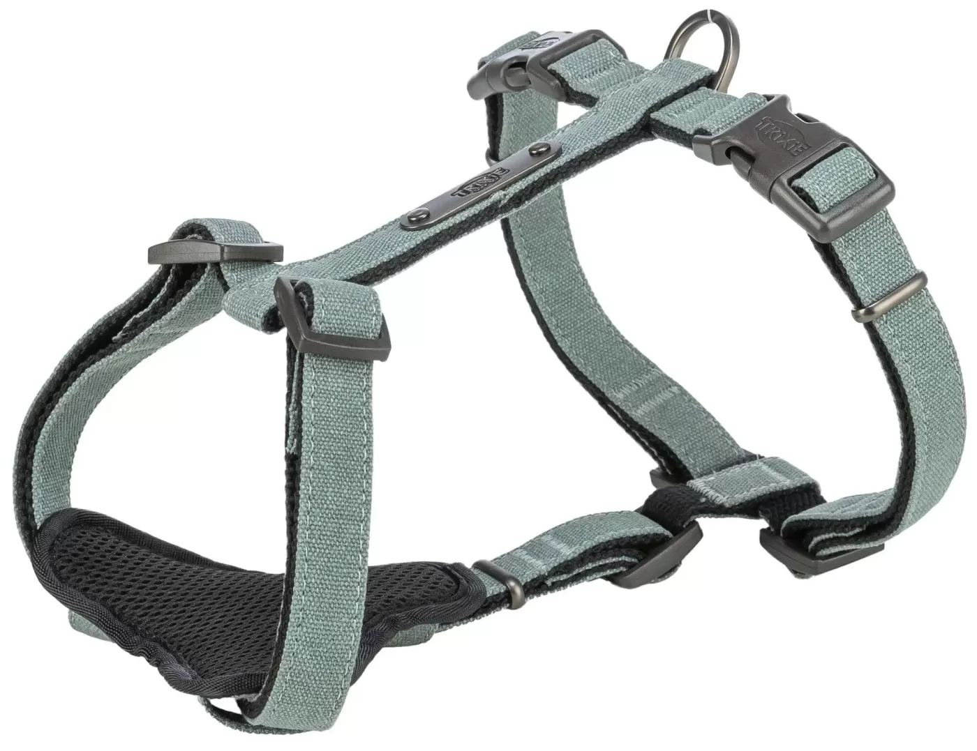 Trixie Hám CityStyle, Pamut, L–XL: 75–120 cm/25 mm, Zsálya zöld