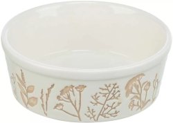 Trixie Tál Kerámia Dombornyomott, 1,2l / o 20 cm, Fehér/Bézs