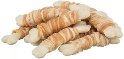 Trixie Jutalomfalat Marbled Chickies Snack Csontok Csirkével és Tőkehallal, 100g