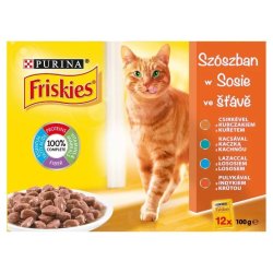 Friskies WC Multipack 12x100g Szószos válogatás -Csirke/ kacsa/ lazac/ pulyka