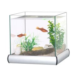 Akvárium Alu Keret+1kg Homok+Dekornövény 20x20x20cm