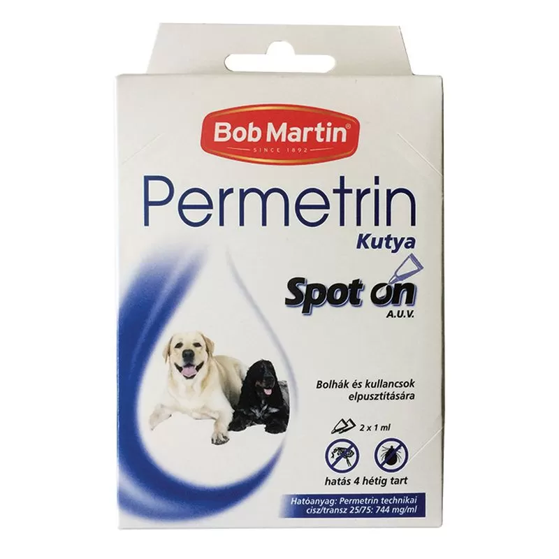 Bob Martin Permetrin Spot On Kutya 2db-os