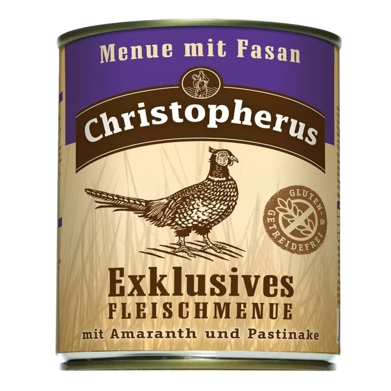 Christopherus Dog konzerv Adult Exclusive húsmenü fácánnal 800g