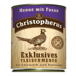 Christopherus Dog konzerv Adult Exclusive húsmenü fácánnal 800g