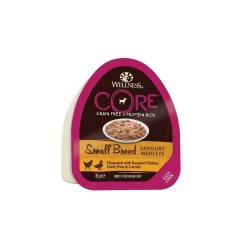 Wellness Core Dog Savoury Medleys tálkás Sült csirke,kacsa,borsó & sárgarépa Small 85g
