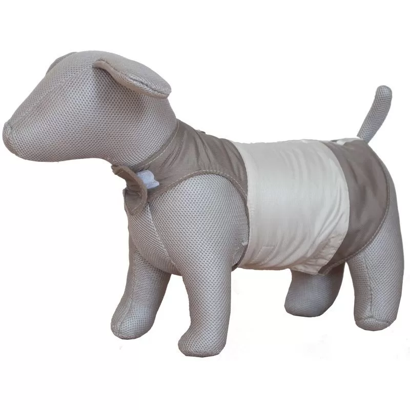 Kutyaruha Vizlepergetős,Tépőzáras 50cm/50-70cm Bézs