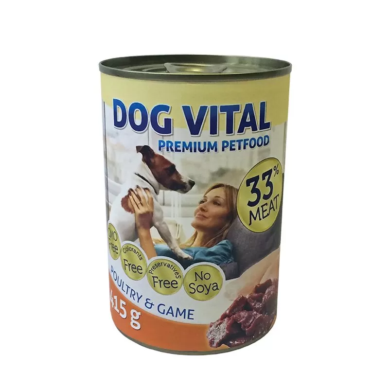 Dog Vital konzerv poultry&game 415gr