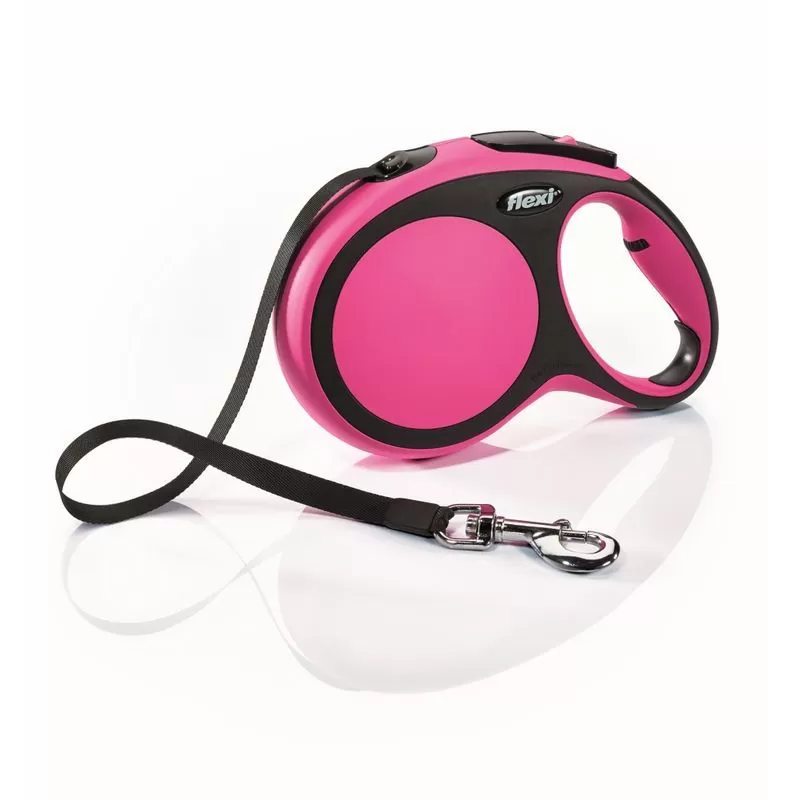 Flexi New Comfort szalagos automata póráz L 8m 50kg-ig pink