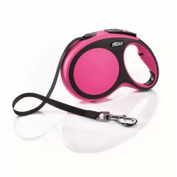 Flexi New Comfort szalagos automata póráz L 8m 50kg-ig pink