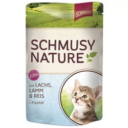 Schmusy Nature Macska Kitten Alutasakos Lazac+Bárány 100g