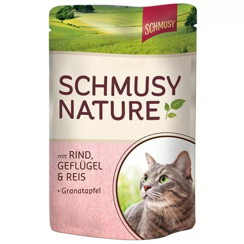 Schmusy Nature Macska Alutasakos Marha+Baromfi 100g