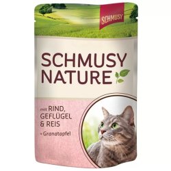 Schmusy Nature Macska Alutasakos Marha+Baromfi 100g