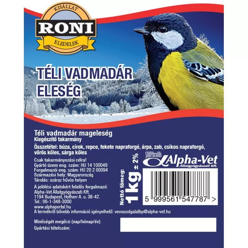 Roni Téli Vadmadár Eleség 1kg