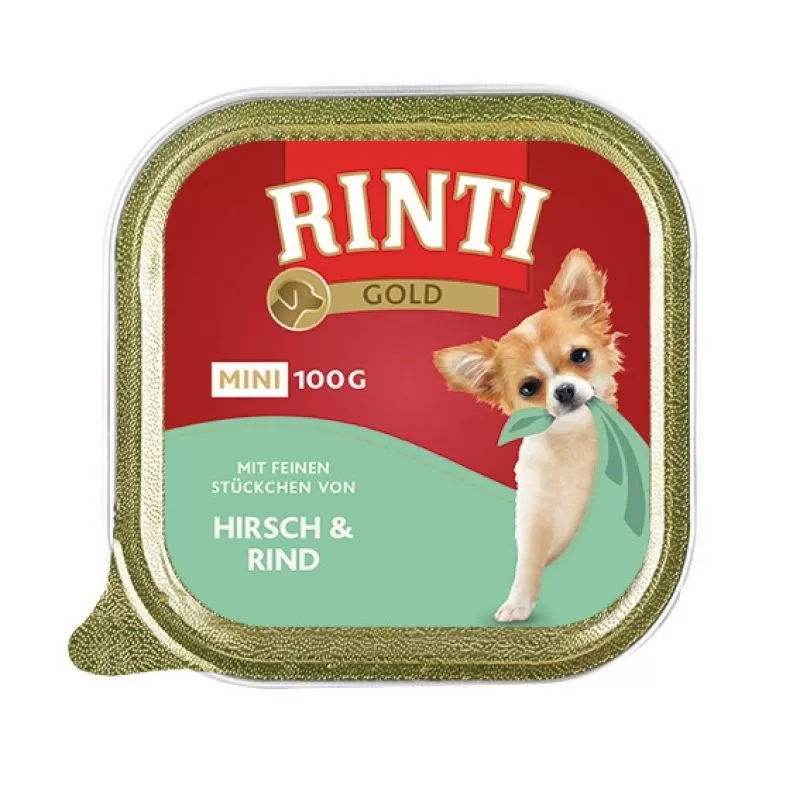 Rinti Gold Mini Kutya Alutálkás Szarvas+Marha 100g