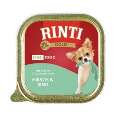 Rinti Gold Mini Kutya Alutálkás Szarvas+Marha 100g