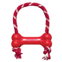 KONG Goodie Bone Gumi Csont Kötéllel Kutyajáték M