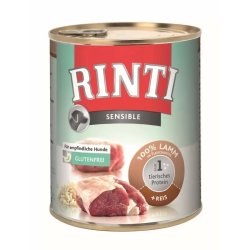 Rinti Dog Sensible Konzerv Báránnyal És Rizzsel, 800g