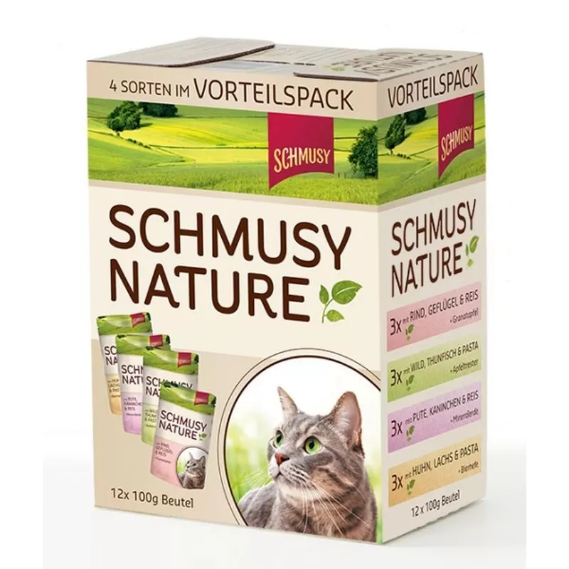 Schmusy Nature Macska Alutasakos Multibox 12x 100g