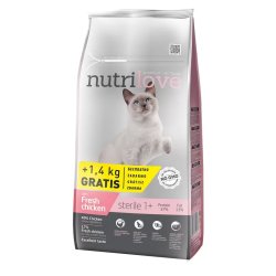 Nutrilove cat száraz STERIL friss csirke 7+1,4kg