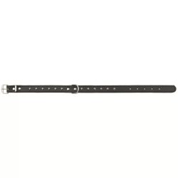 Trixie Nyakörv Bőr Basic csavarokkal M-L 38-48cm/22mm Fekete